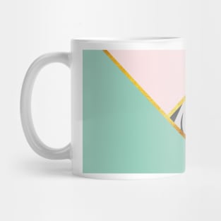 Abstract zebra print, color blocking mint Mug